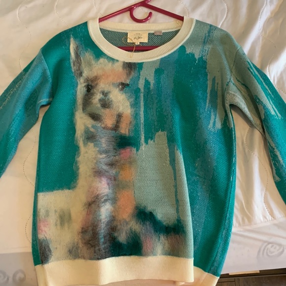 Anthropologie. Llama sweater. New without tags. - Picture 1 of 3